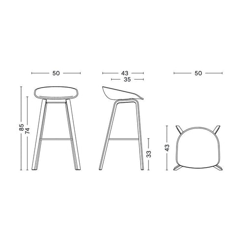 About a Stool AAS 32 Eco Bar Stool High